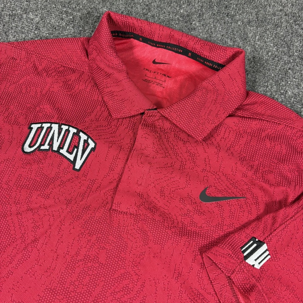 Nike Polo Shirt Tiger Woods Collection Dri-FIT ADV UNLV Men's Size Large Red